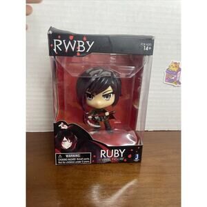 New RWBY Ruby Rose Jazwares 2016 Rooster Teeth Vinyl Figure Red Hair girl Scythe